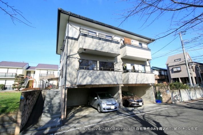 東武東上線の急行停車駅、待ちがきれいで道が整備されているまち、ふじみ野。　公園の目の前に建ちます敷地内にビルトインガレージタイプの駐車場がある人気のファイリー賃貸物件です。
